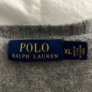 Polo Ralph Lauren | 100% Cashmere Crew Knit Sweater Gray | XL